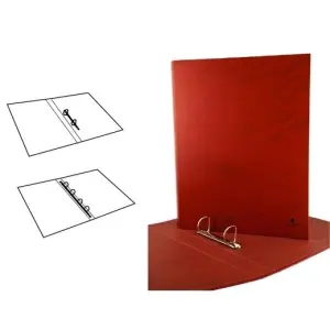 Mariola Carpeta Anillas Mixtas 2 X 40mm Folio Cartón Forrado Plastificado Mate Cuero