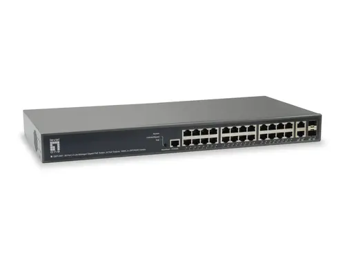 Switch Gestionable Levelone L3 Gep-2681 26P 24Xgb Poe 2X Rj45/Sfp 185W