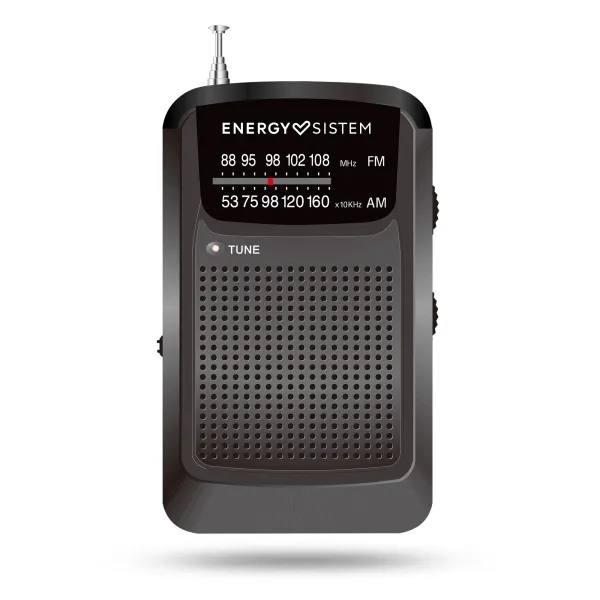 Energy Sistem Pocket Radio Portatil Analogica Fm/Am - Entrada Jack 3.5Mm - Antena Telescopica - Alimentacion Con Pilas - Color Negro