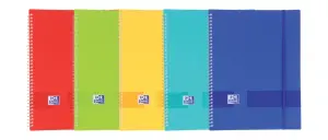 Oxford Carpeta A4 de Fundas Espiral 40 Fundas Tapa Plástica Opaca Color Vivos