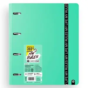 Carchivo Carpeblock 360 My Rules Recambio 100H A4 5x5 90gr 4 Separadores PP Foam Jade