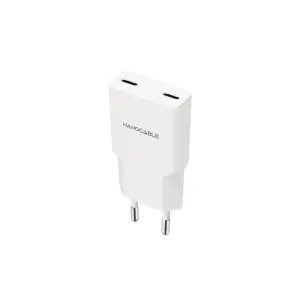 Nanocable Cargador de Pared 30W 2xUSB-C/PD Color Blanco