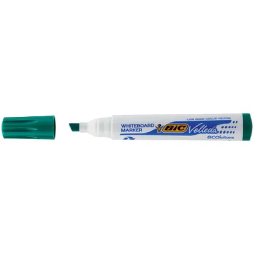 Velleda Marcador Pizarra Blanca Ecolutions 1751 Punta Biselada Verde Caja 12 Ud