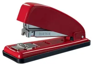 Petrus Grapadora Metálica Roja + Caja de 200 Grapas - Grapado Cerrado, Abierto y Clavado - Hasta 30 Hojas