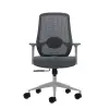 Oqonos Cherg 026 Silla de Oficina Ergonomica con Soporte Lumbar Ajustable, Reposabrazos 4D, Piston de Gas Clase 4, Asiento Moldeado - Gris