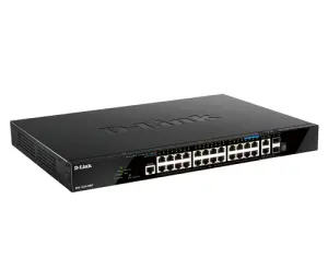 SWITCH GESTIONABLE D-LINK L3 STAKABLE DGS-1520-28MP/E 20P GIGA POE + 4P 2.5G POE+ 2P 10G + 2P 10GSFP