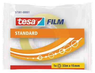 Tesa Tesafilm Cinta Autoadhesiva Transparente 15mm x 33m - Alta Resistencia UV