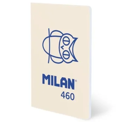 Milan Libreta Grapada A5 24H Papel Blanco 95gr Línea 7mm Beige