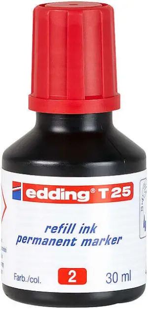 Edding Tinta T25 Para Rotulador Permanente 30ml Rojo