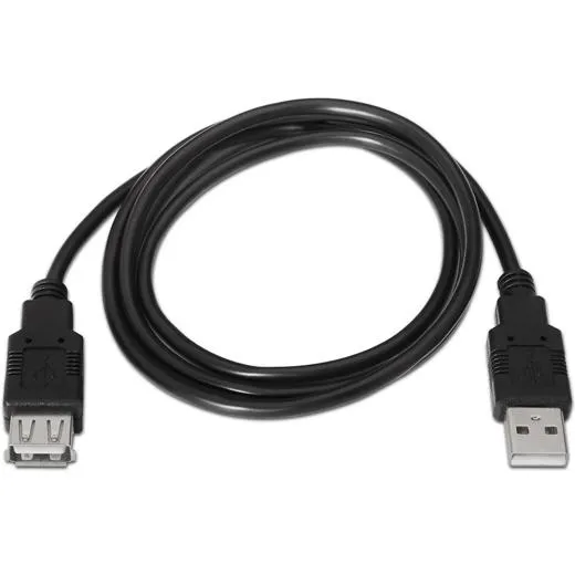 Aisens Cable Usb 2.0 Tipo A/M - A/H Negro 1,8M