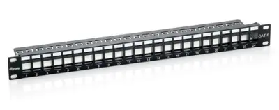 Equip Patch Panel Vacío Cat.6 24 Puertos Keystone 1U