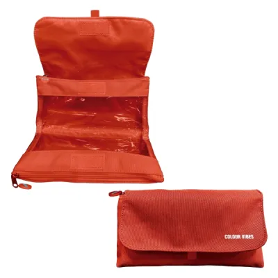 Dohe Vibes Portatodo Doble con Solapa y Bolsillo Interior - 22x11x6cm - Color Rojo