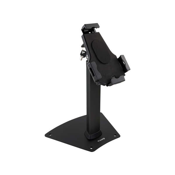 Tooq Soporte De Sobremesa Profesional Ajustable Para Tablet De Entre 7.9” A 10.5” - Incluye Candado Antirrobo - Organizador De Cables - Se Puede Fijar A La Mesa