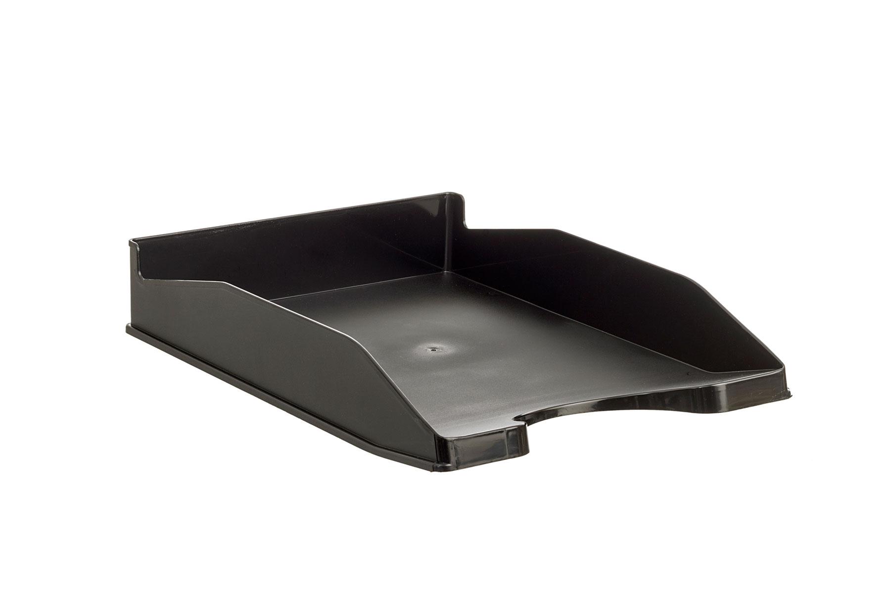 Archivo 2000 Bandeja Apilable En 3 Posiciones Fondo Liso Din A4 Y Folio 345X255X60 Mm Negro