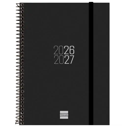 Finocam Agenda Espir Para Estudiantes Espiral E10-155X212Mm Svh Negro Curso 2026-2027