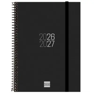 Finocam Agenda Espiral Estudiantes E10 155x212mm Negro Curso 2026-2027