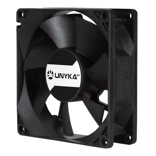 UNYKAch Ventilador 80mm Doble Bola 2000rpm 4 Pines Control de Temperatura Negro