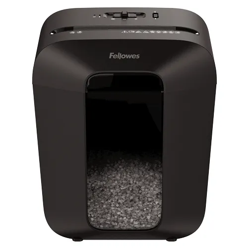 Fellowes LX41 Destructora de Papel Manual Minicorte P-4 - Destruye hasta 11 Hojas - Papelera de 17L - Color Negro