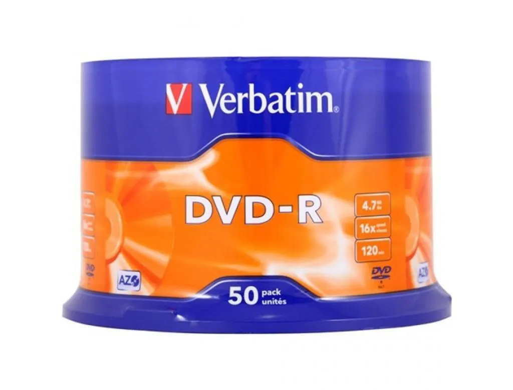 Verbatim Dvd-R, 4.7Gb, 16X, 50 Pack Spindle, Superficie Matt Silver