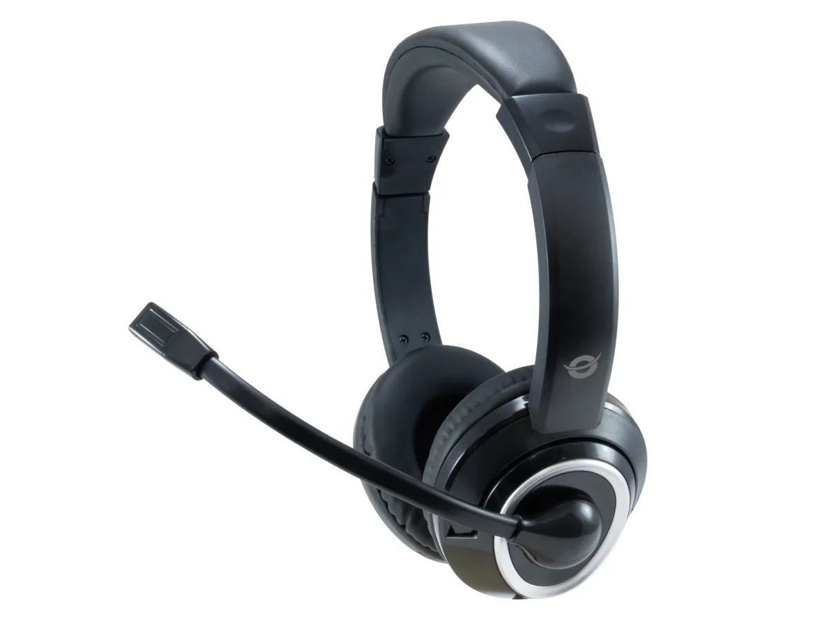 Headset Conceptronic Polona Usb - Micrófono Flexible Y Control De Volumen