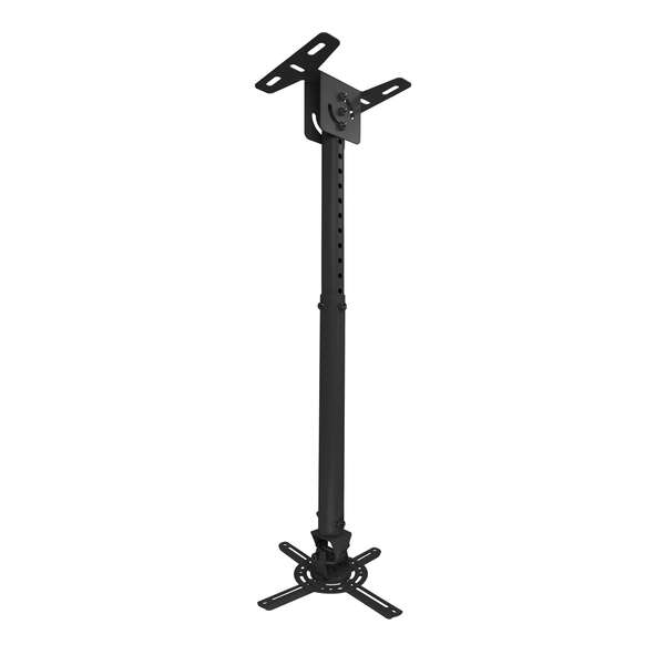 Tooq Soporte De Techo Para Proyector - Inclinable Y Giratorio - Apto Para Techos Inclinados - Peso Max 20Kg - Color Negro