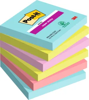Post-It Notas Adhesivas Super Sticky 76x76 mm 4 Colores Cosmic 6 Blocs