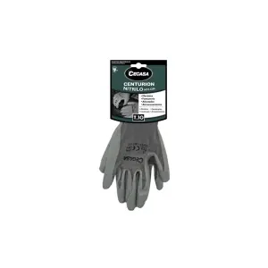 Cegasa Centurion Guantes de Trabajo Talla 10 Nylon con Recubrimiento de Nitrilo Gris