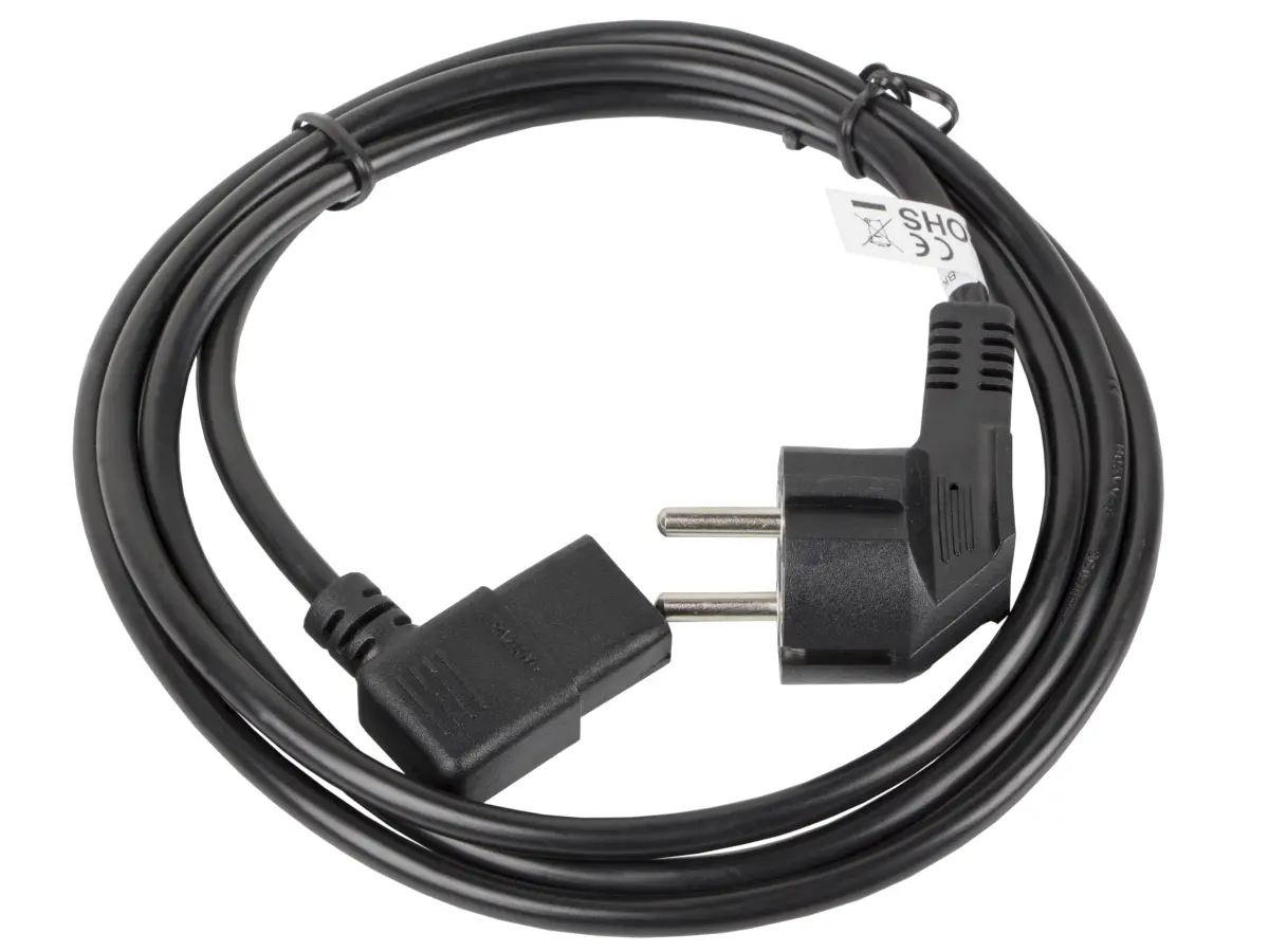 Lanberg Cable De Transmisión CEE7/7 IEC 320 Negro 3m CA-C13C-12CC-0030-BK