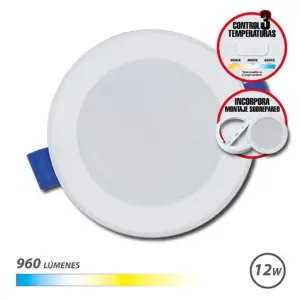 Elbat Downlight Circular 12W 960Lm Selector 3 Temperaturas Blanco Sobrepared