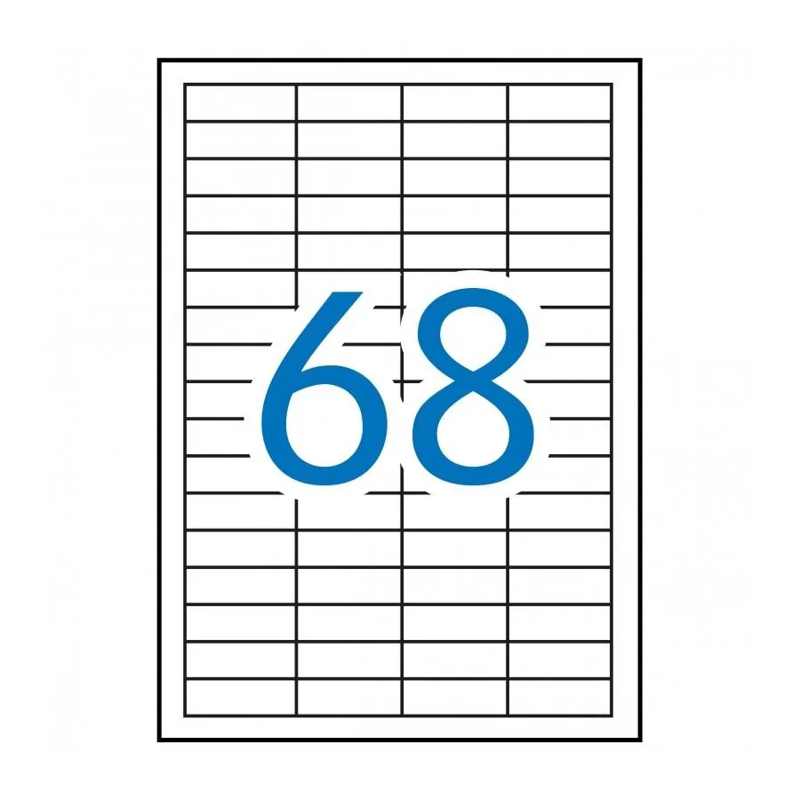 Apli Etiquetas Adhesivas 48,5X16,9Mm Inkjet/Láser C/Rectos 68 X 100H Blanco