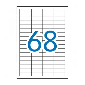 Apli Etiquetas Adhesivas 48,5X16,9mm Inkjet/Láser Blancas 68X100H
