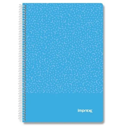 Imprex Cuaderno Espiral Tapa Pp Folio 80H 90Gr 4X4 Azul