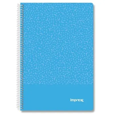 IMPREX Cuaderno Espiral Tapa PP 80H 90gr 4x4 Azul