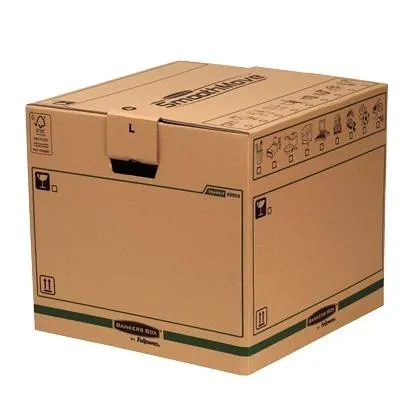 Fellowes Caja De Transporte Reutilizable Grande Con Montaje Automático