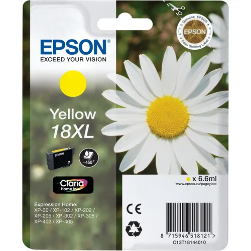 Epson Tinta Amarilla Nº18XL para Expression Home XP-102/205/215/305/405