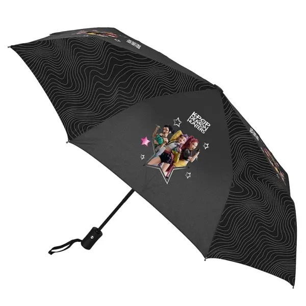 Safta Paraguas Automático Plegable K-Pop Demon Hunters 58cm Negro