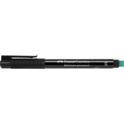 Faber-Castell Multimark Rotulador Permanente 1mm con Goma de Borrar - Negro