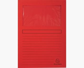 Exacompta Subcarpeta A4 Forever Con Ventana Rojo 120Gr -100U-