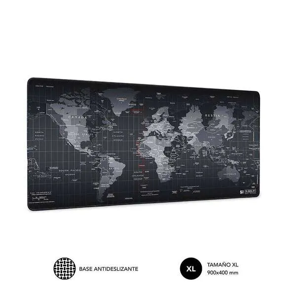 Subblim Alfombrilla Extra Grande De 900X400Mm - Espacio Amplio Para Juegos O Trabajos - Bordes Cosidos Duraderos - Alta Calidad De Impresion - Facil Limpieza - Alta Elasticidad - Base Antideslizante - Color Negro