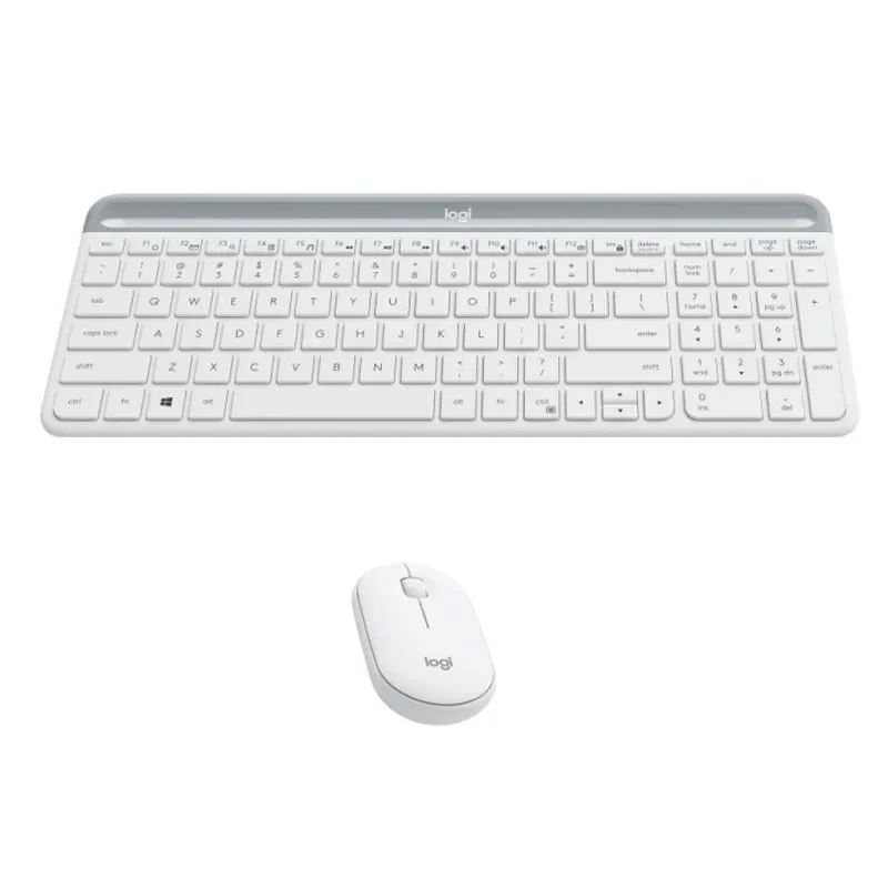 Logitech MK470 Slim Pack Inalámbrico USB Teclado 12 Teclas FN + Ratón 1000dpi Blanco