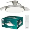 Philips Ventilador De Techo Atlas 35+28W Con Plafón LED 27-65K Y Mando A Distancia Niquel