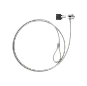 TOOQ Cable De Seguridad Para Portátiles, Monitores Y Televisores 1.5 M Con Llave Sistema Kensington
