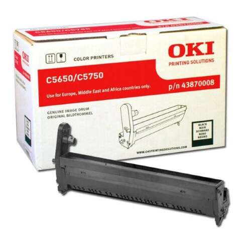 Oki C5650/C5750 Negro Tambor De Imagen Original - 43870008 (Drum)