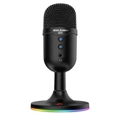 Coolsound G13 Micrófono Gaming USB con Iluminación RGB y Cancelación de Ruido