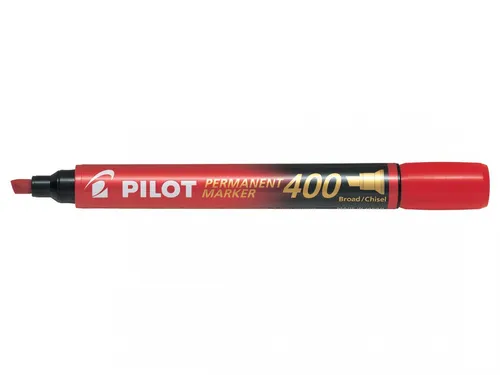 Pilot Rotulador Permanente 400 Rojo Punta Biselada 4,5mm Trazo 4mm