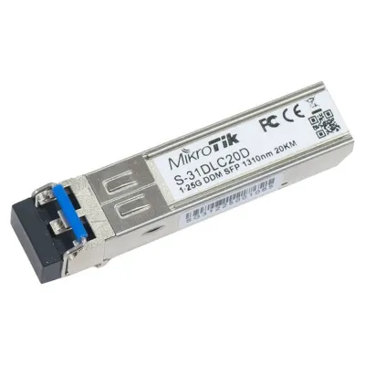 MikroTik S-31DLC20D Módulo SFP Monomodo 20Km