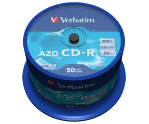 Verbatim CD-R AZO 700MB 52X 50 Pack Spindle Superficie Crystal