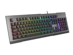 Genesis Rhod 500 RGB Teclado Gaming USB QWERTY Portugués Negro y Plata