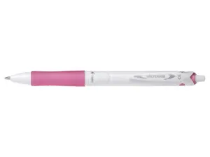 Pilot Bolígrafo Retráctil Acroball PureWhite Rosa - Recargable - Punta 1mm - Grip Ergonómico