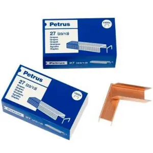 Petrus Grapas Mod. 27 (23/13) Cobreadas - Caja de 1000 Unidades